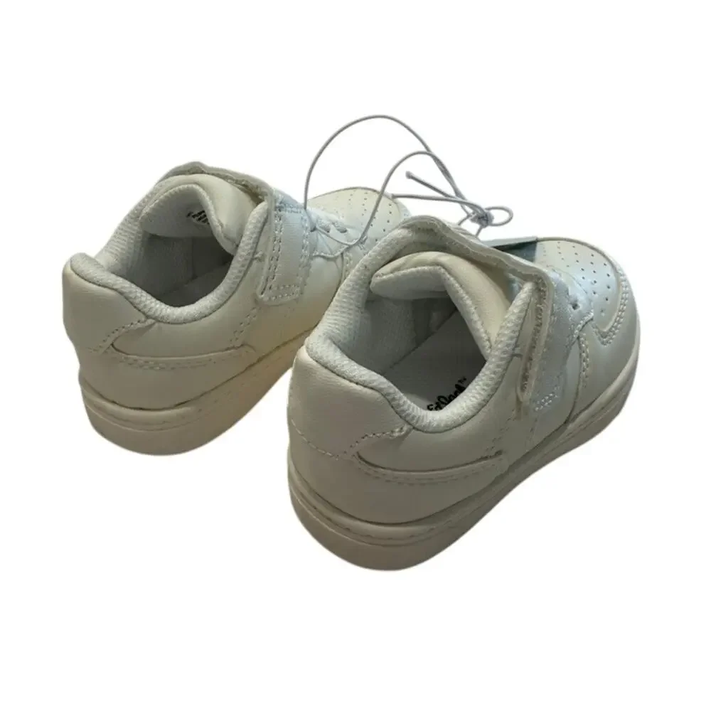 Cat & Jack Toddler Jaid Solid Court Sneakers in White, Size 6C